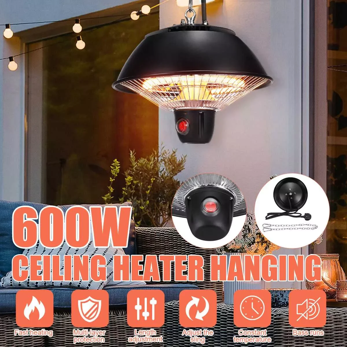 

600W Electric Heaters Winter Warmer Fan 220V High Power Wall Handy Air Heater Fan Warmer For Industry Household Bathroom