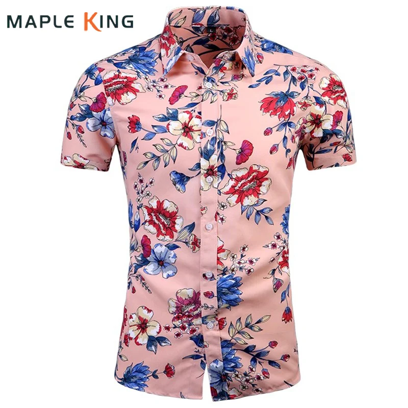 

Floral Shirt for Men Luxury Camisas Formales Summer Vinatge Camisa Hawaianas Para Hombre Mens Beach Shirts Elegant Blouses Tops