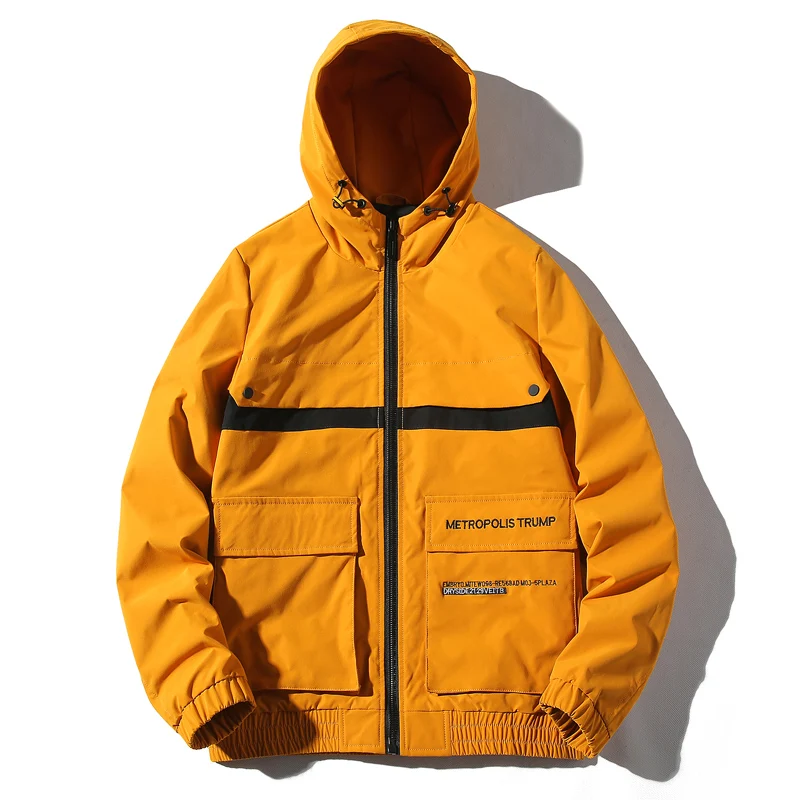 

Brand Spring Autumn Fashion Casual Hooded Jacket Men New Streetwear Hip Hop Men Jacket Windproof Windbreaker Coat Men Clothing
