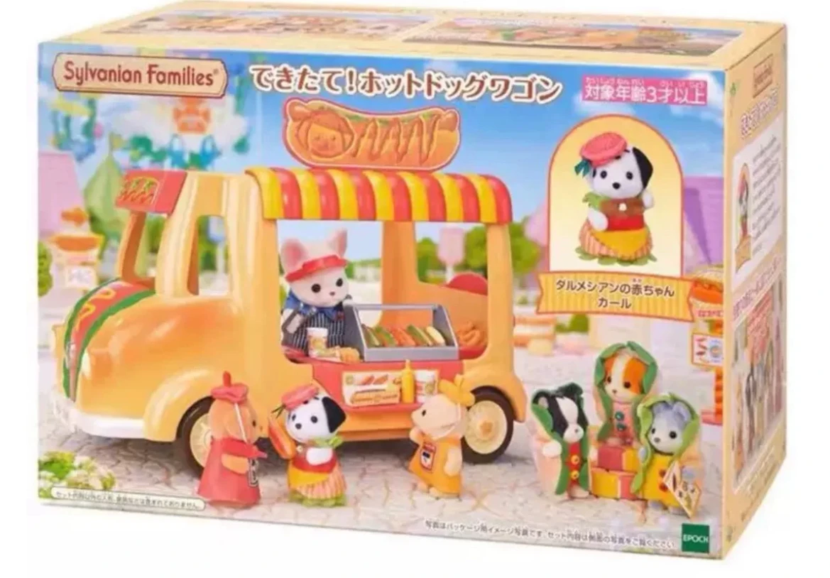 Фото Sylvanian Families, аниме-фигурки, набор хот-догов, пудель, бульдог, хаски, станция, Kawaii T 2004, семейная игрушка для девочек на день рождения, индивидуальный подарок №5