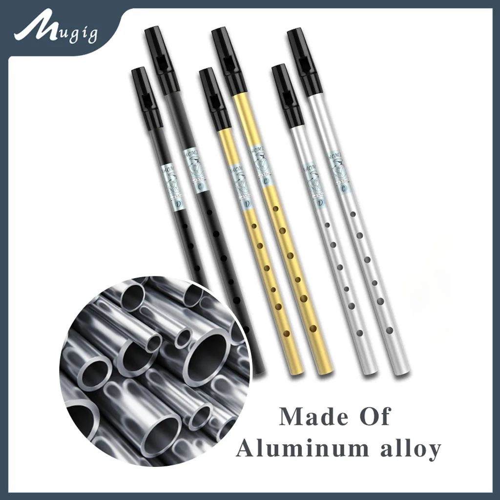 

NAOMI Whistles Aluminum Alloy 6 Holes Flute Irish Tin Whistle English Flageolet 6-Holed High Key C & D Woodwind Instrument B/G/S
