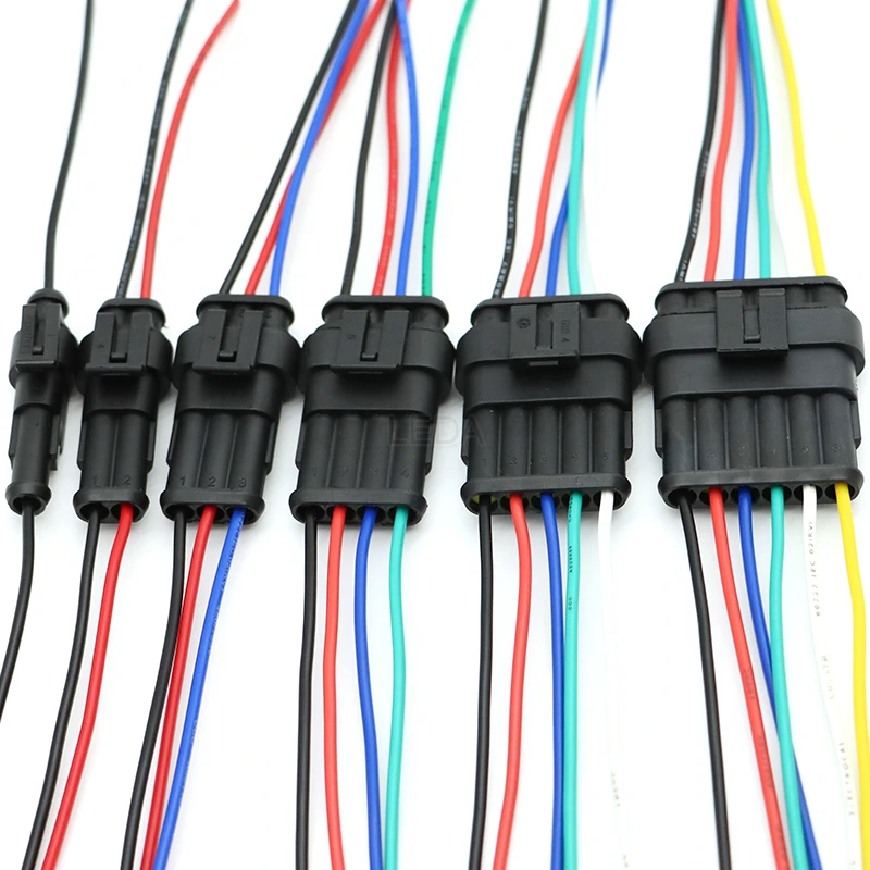 

1Set 1P 2P 3P 4P 5P 6P Way Waterproof Electrical Auto Connector Male Female Plug with Wire Cable Harness for Car Motorcycle