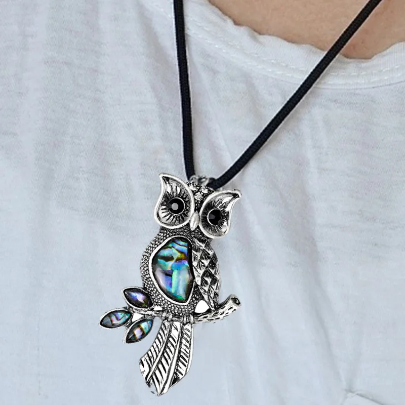 

European and American Style Owl Necklace Pendant Simple New Fashion Bird Sweater Chain Cool Personality Couple Necklace