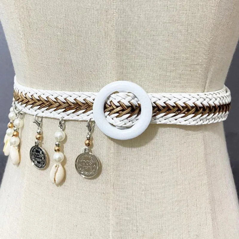 Женский модный тканый пояс из полипропилена дизайнерский женский эластичный