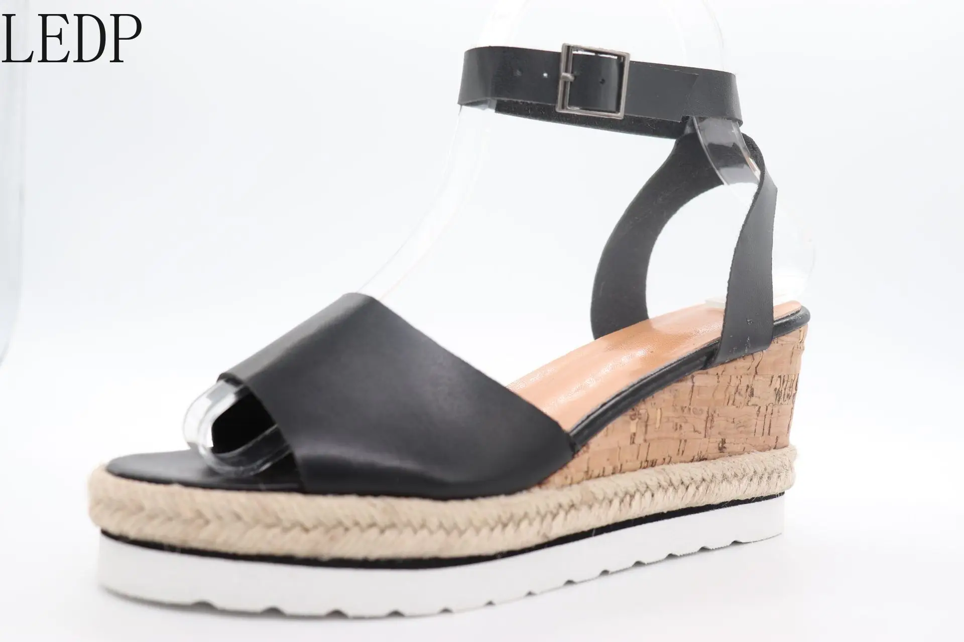 

2022 Summer Casual New Korean Style Muffin Heel Peep Toe Shoes High Heel Wedge Sandals Wedge Platform Women's Sandals Fashion