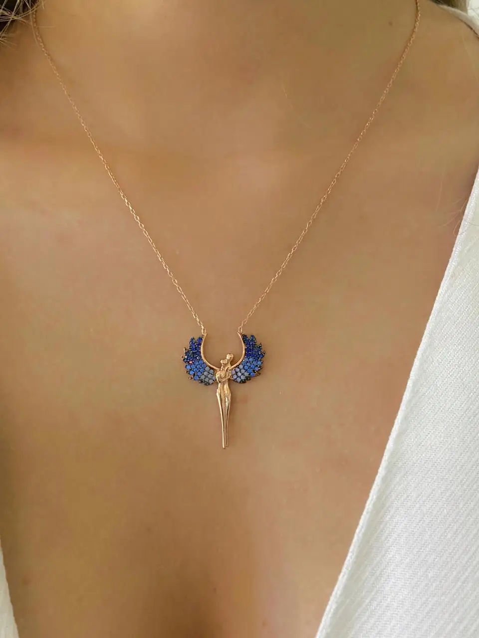 

Цветное муранское ожерелье Clingy Angel Valentine из серебра 925 пробы