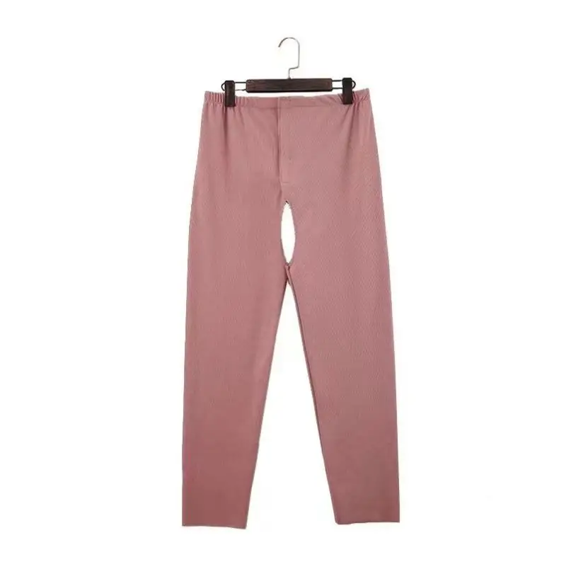 Autumn and Winter Anti-Embarrassment Open-Crotch Pants for the Elderly Male Female Incontinence Nursing Special Pan...