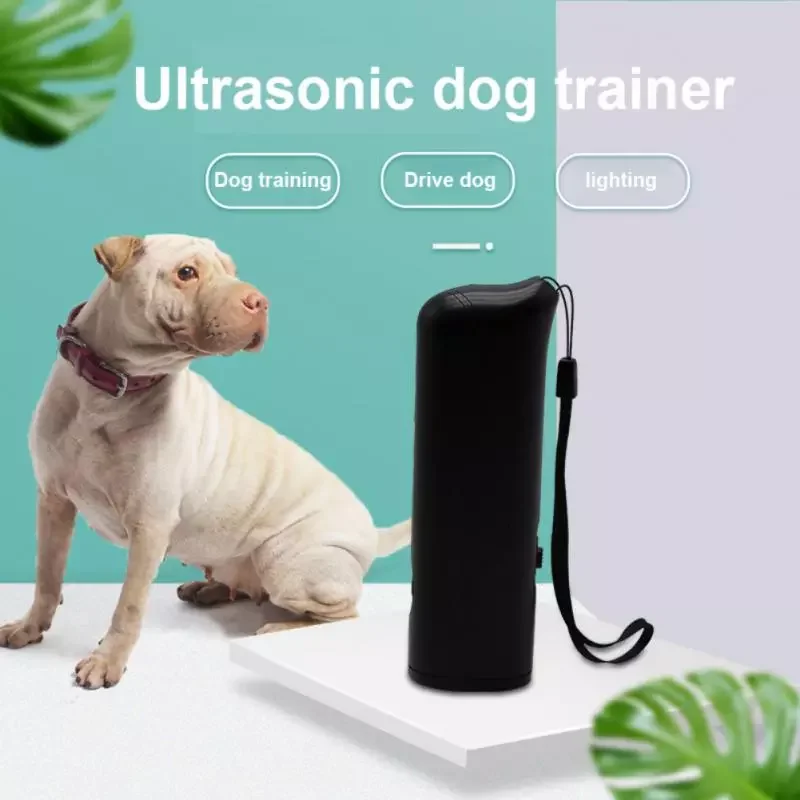

2023NEW Dog Repeller Anti Barking Stop Bark Training Device Trainer LED Ultrasonic 3 In 1 Anti Barking Ultrasonic Without Batter