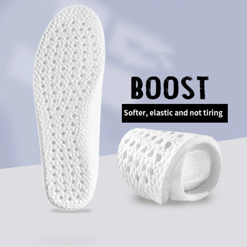 2023 Memory Foam Respirable Sport Insoles Comfort For the Feet Mesh Breathable Cushioned Running Insole For Feet Men's Women's S