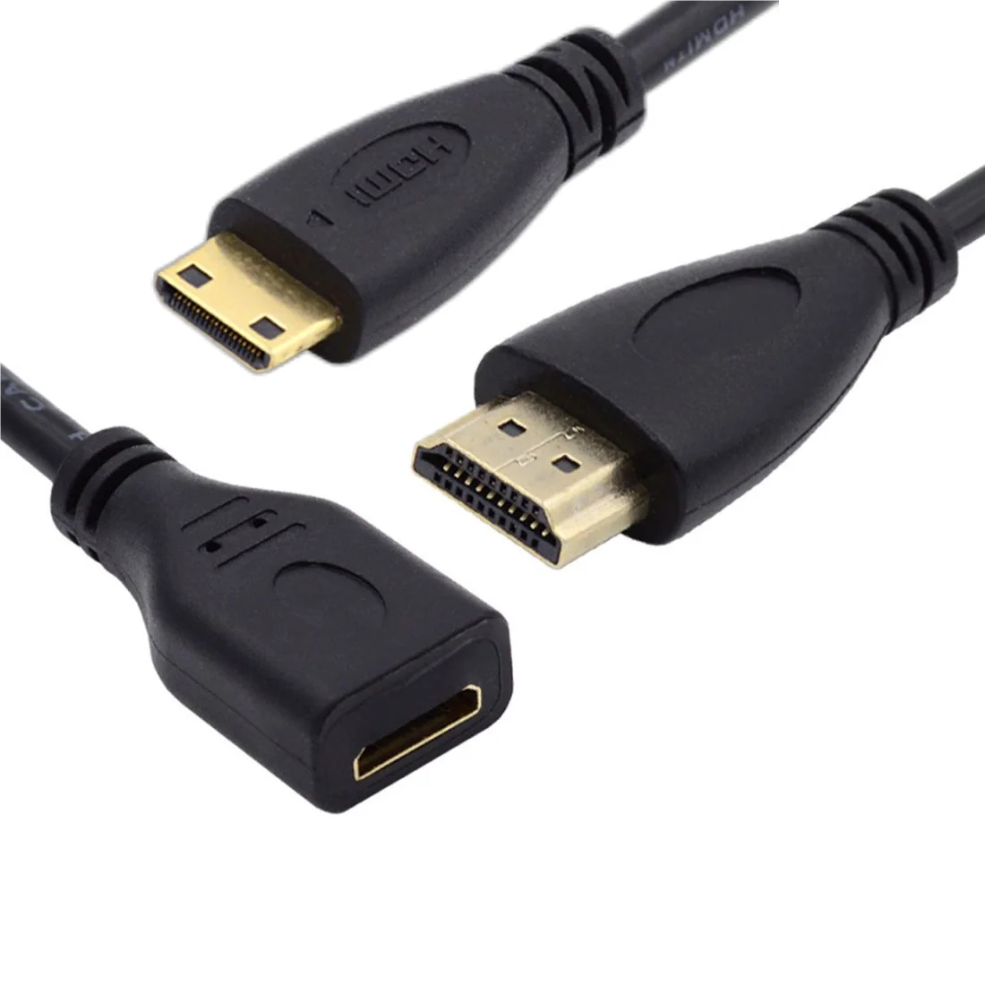 

Кабель HDMI Xiwai, кабель-удлинитель Mini HDMI Тип C мама-HDMI тип A папа для камеры HDTV 4K 1080P 15 см