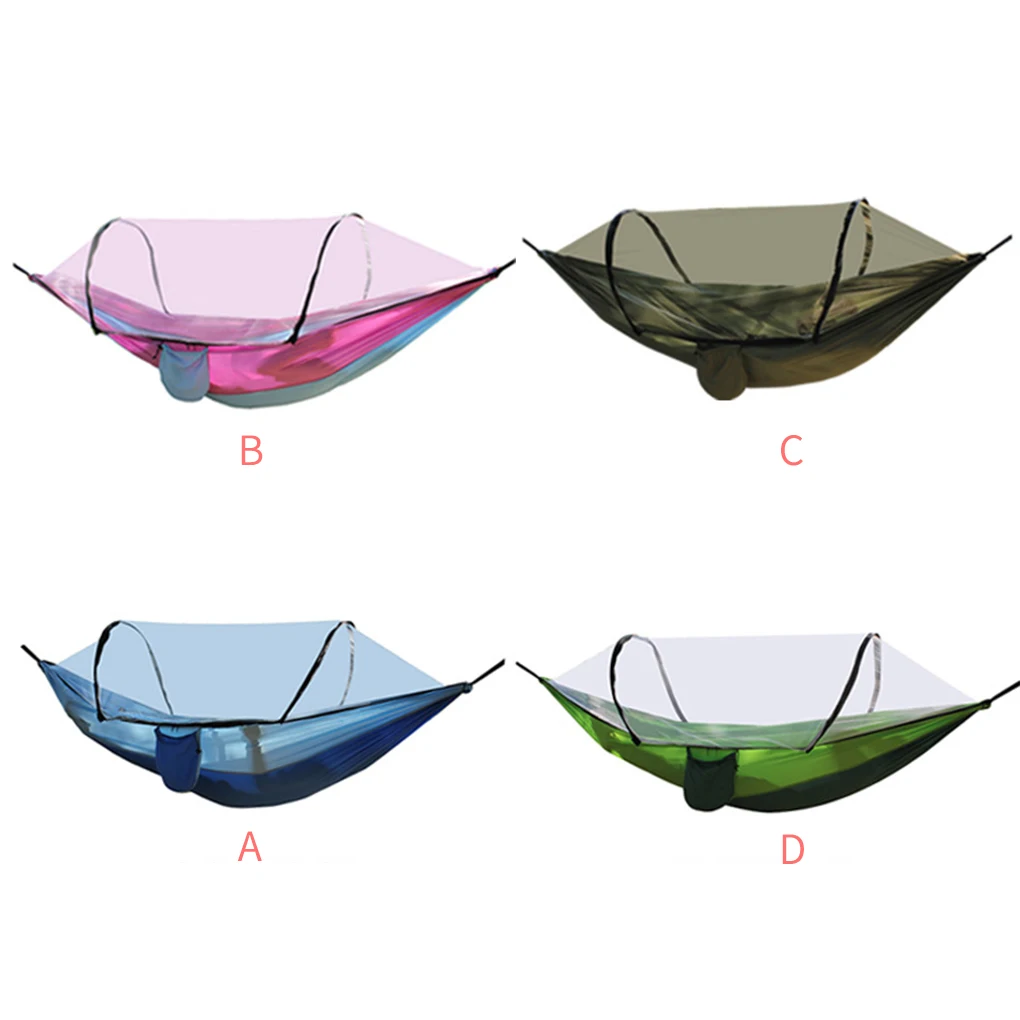 

260 140cm Hammock Hammock with Mosquito Net Portable Mosquito Proof Nylon Outside Hammocks Hanging Bed Swing Chair