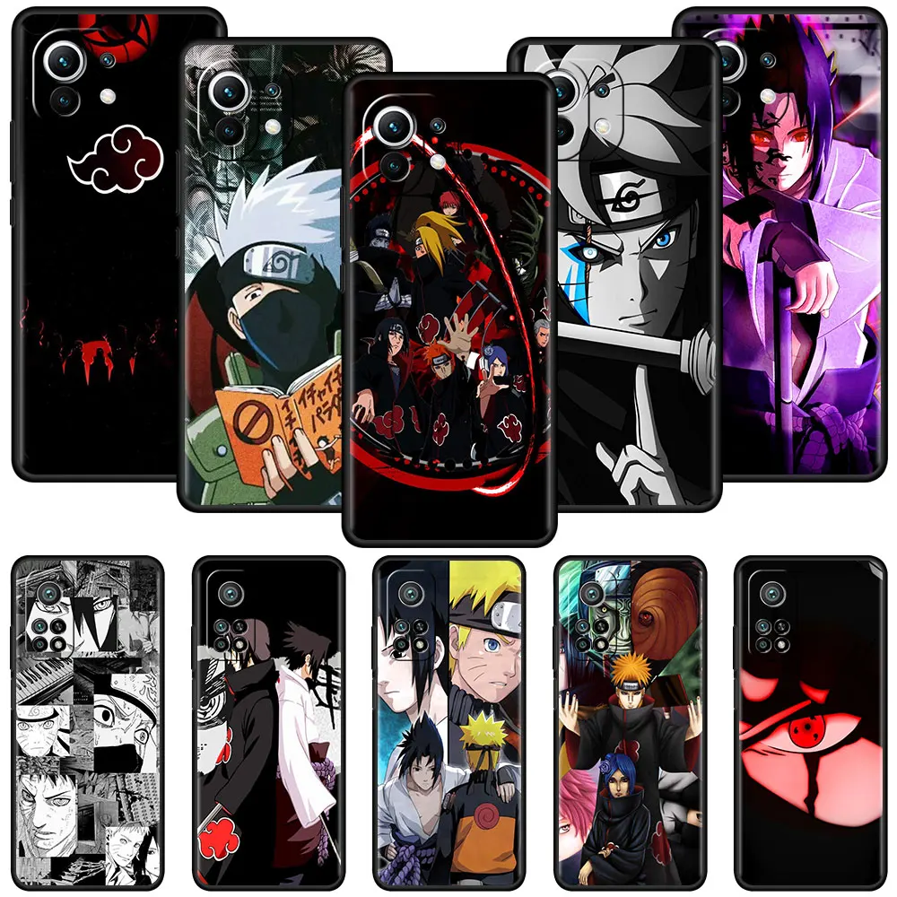 

Black Celular Case for Xiaomi Mi Poco X3 NFC M3 11T 5G 11 Ultra 9 Lite 12 10T Pro 9T Soft SmartPhone Funda Naruto Uchiha Sasuke