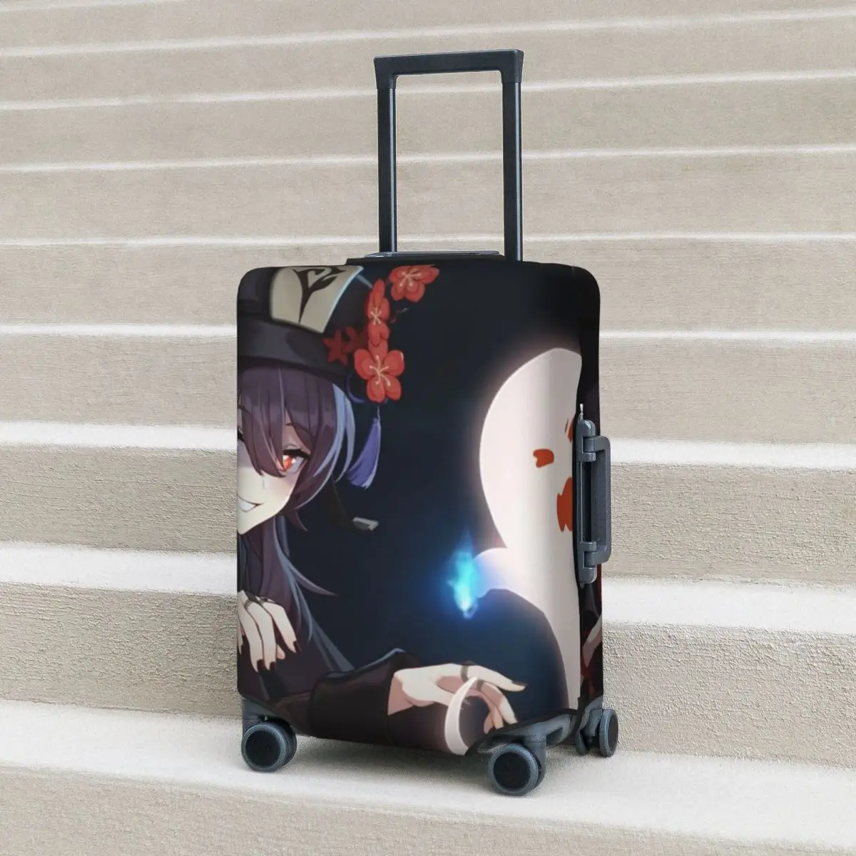 

Hu Tao Genshin Impact Cute Suitcase Cover Holiday Game Fun Luggage Case Business Protection