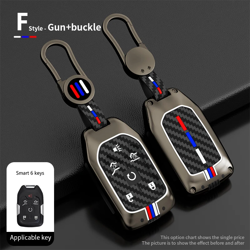 

Funda de llavero para GMC Terrain 2019, para Chevrolet Suburban 2019, 5 y 6 botones, accesorios para llavero de coche