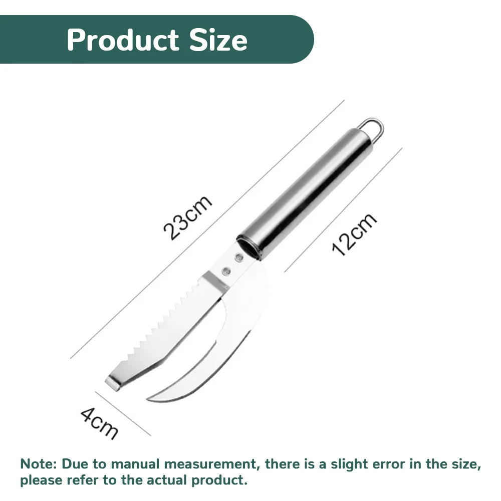 Fish Scale Knife Stainless Steel Multifunction Fish Maw Scaler Knives Cleaning Shrimp Peeler Cooking Tools Kitchen Accessories images - 6
