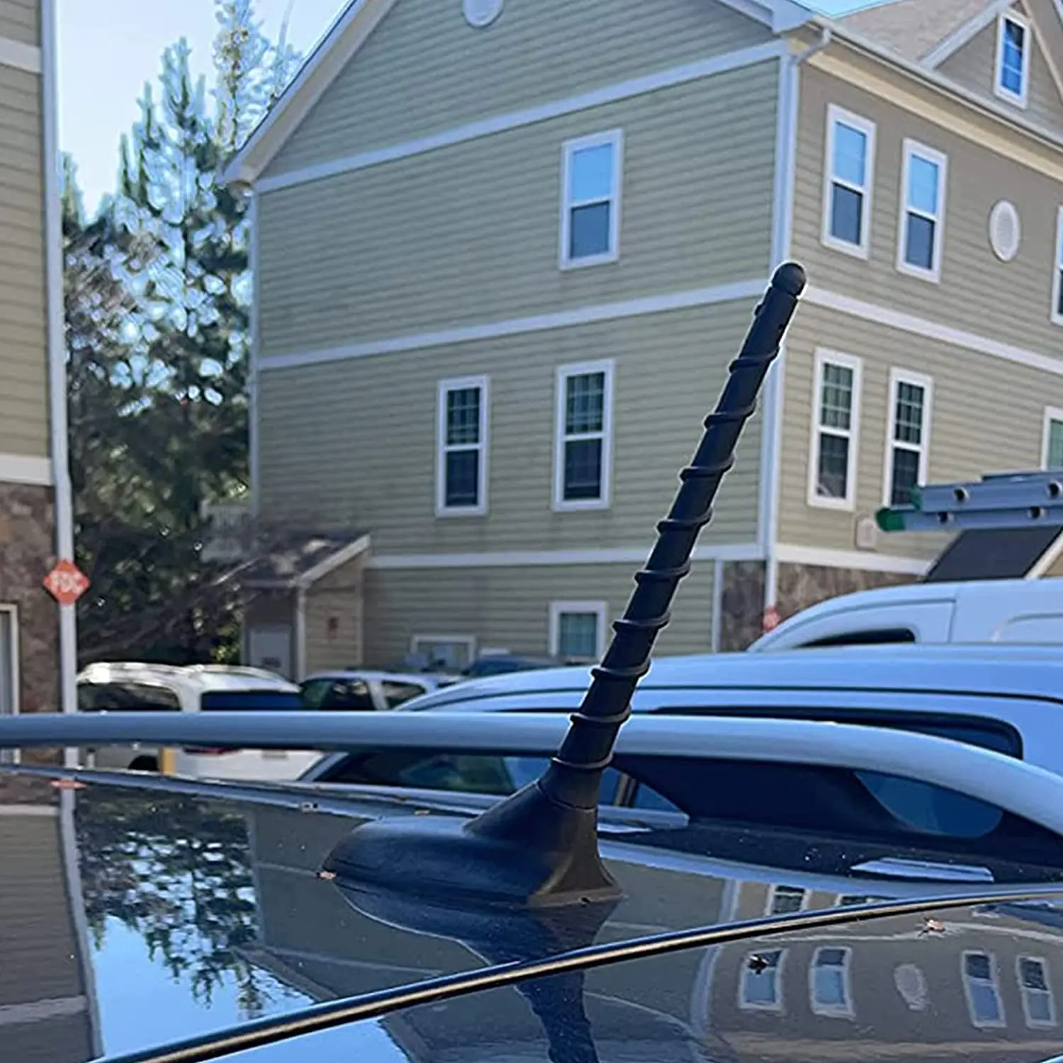 

Car Radio FM AM Antenna Roof Spiral Bending Antenna, AM FM Reception, Exterior Automotive Antenna Replacement