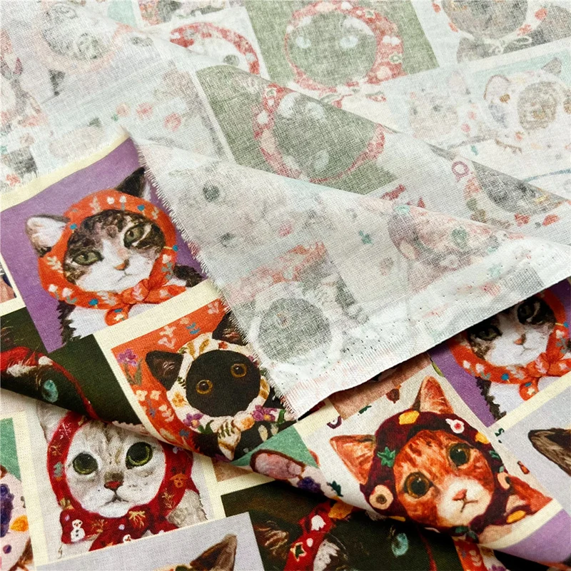 Головной платок Good Love с рисунком кошки полностью цифровая печать 100%