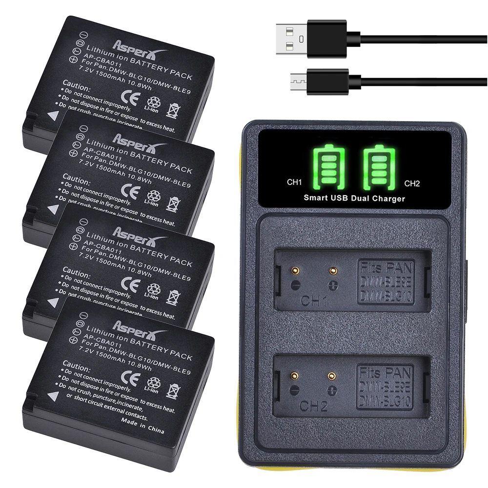 

DMW-BLG10 BLG10 BLG10E батарея DMW-BLE9 батарея + двойное зарядное устройство USB для Panasonic LUMIX GF5 GF6 GX7 LX100 GX80 GX85 Запчасти для камеры