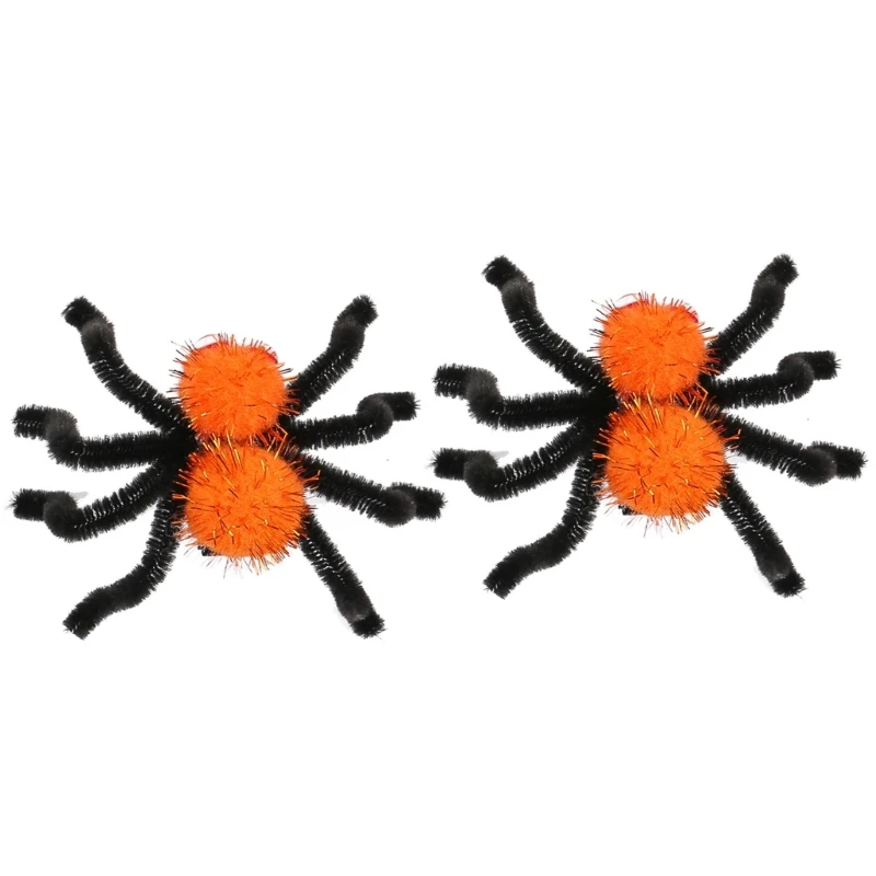 2 шт. блестящая заколка для волос в форме пауков Harajuku привлекательная девочек