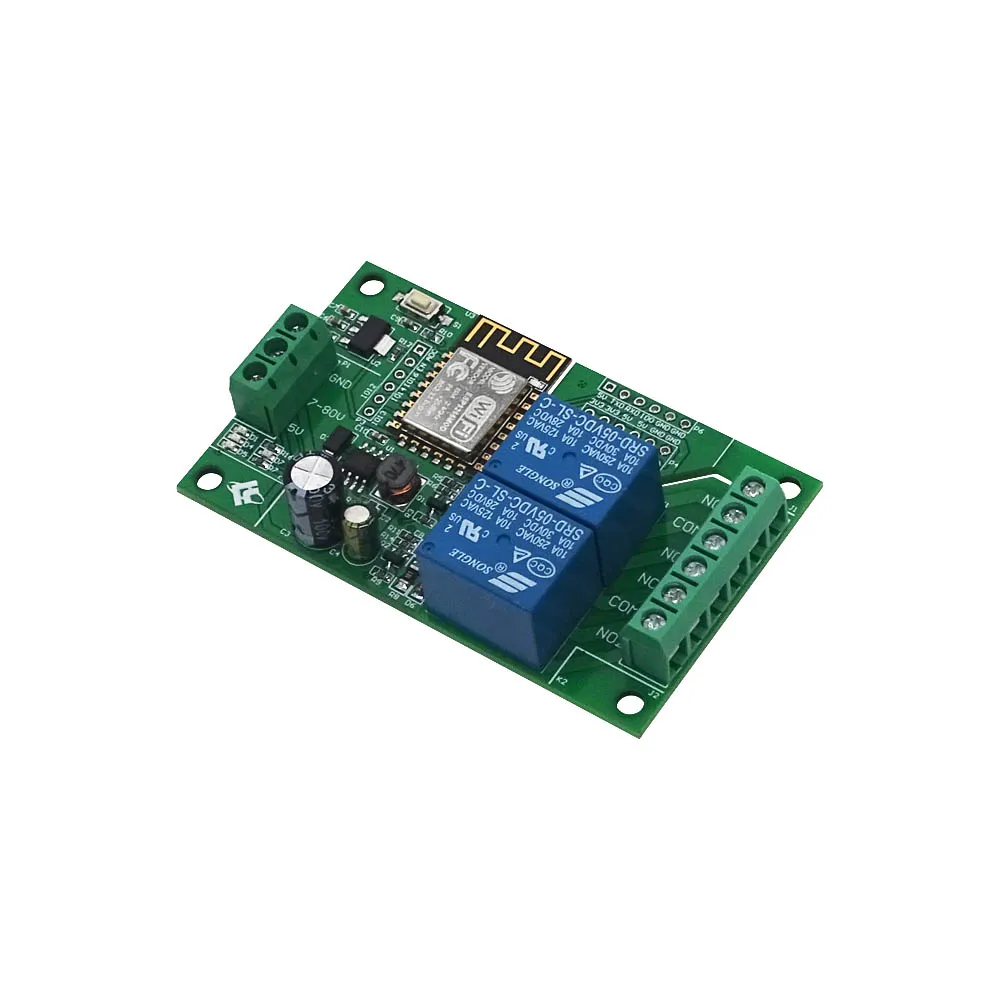 ESP8266 ESP-12F Wi-Fi AC 250V / DC 30V 2 канальный релейный модуль Беспроводной макетная плата для