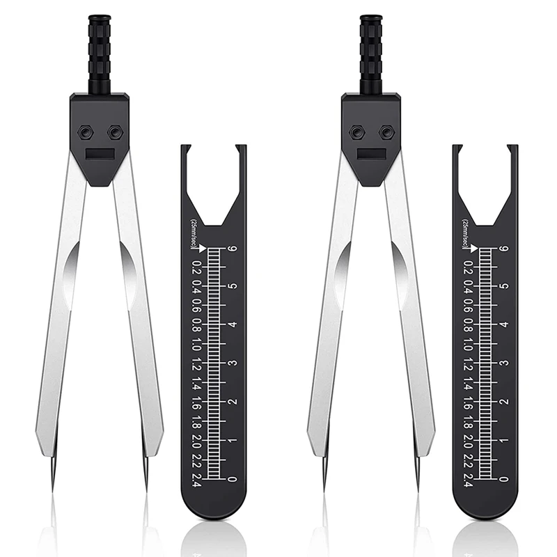 

TOP 2 Pieces EKG Caliper ECG Calipers Measuring Tool With Ruler Electrocardiogram Drafting Divider For Nursing (Black)