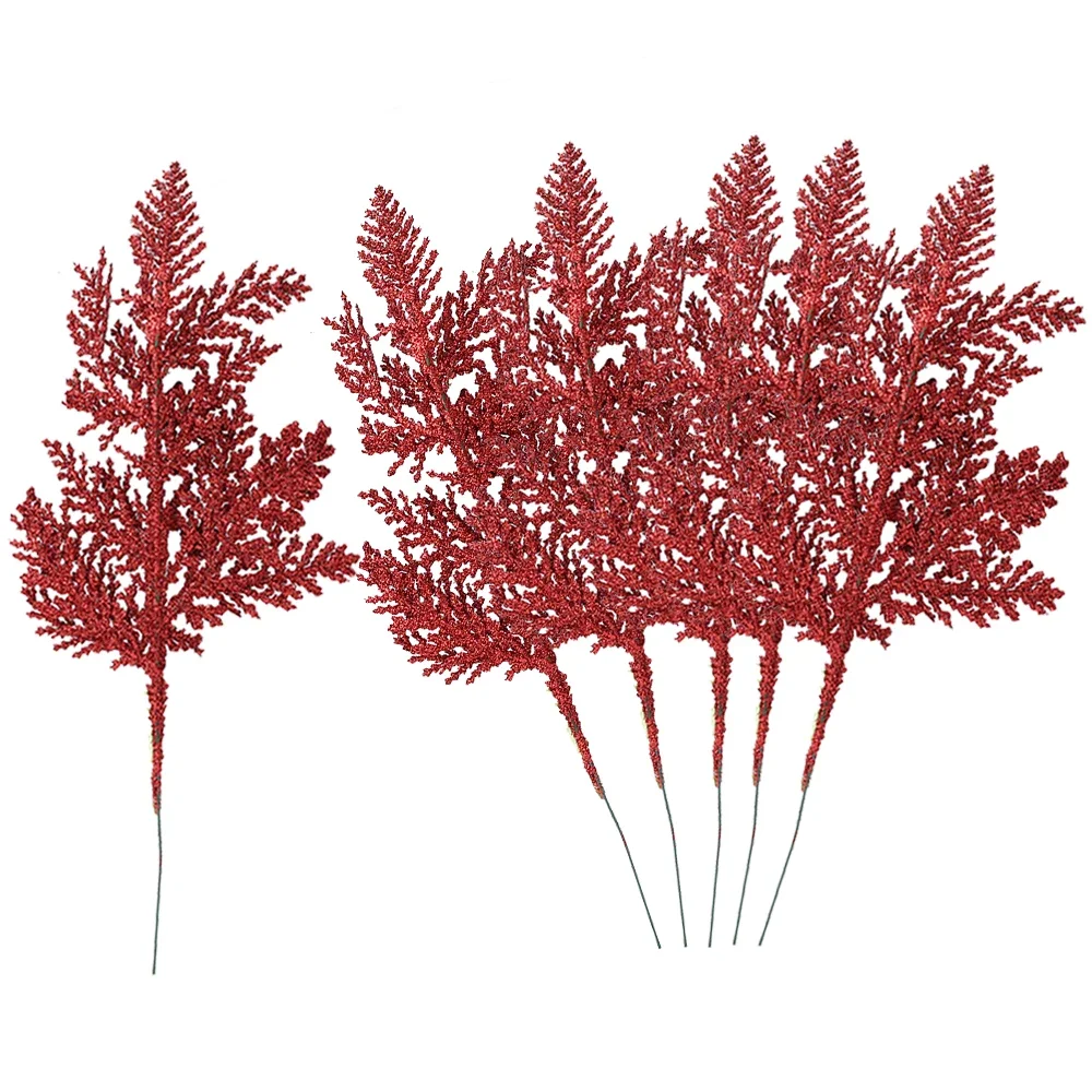 Рождественские блестящие искусственные сосновые иглы 5/10 шт.