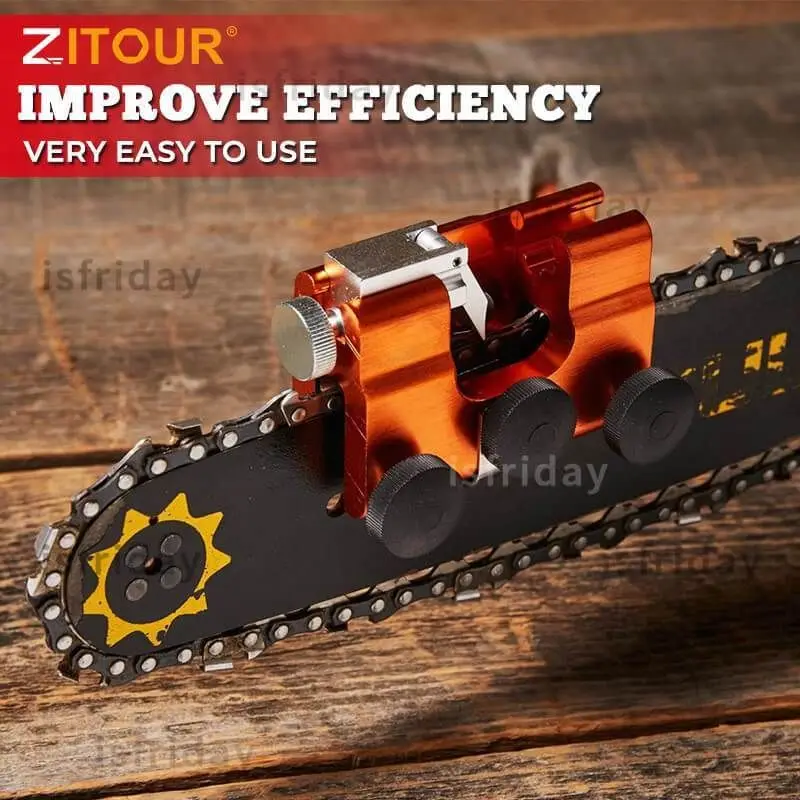 Chainsaw Sharpener Tool Easy Portable Chain Saw Sharpener with 4/4.8/5.5mm Stone File Grinding Head for Woodworking Grinding