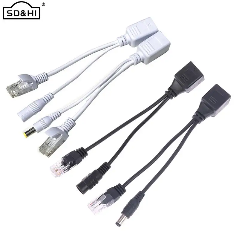 

1Pair POE Cable Passive Power Over Ethernet Adapter Cable POE Splitter Injector Power Supply Module For IP Camea Hot