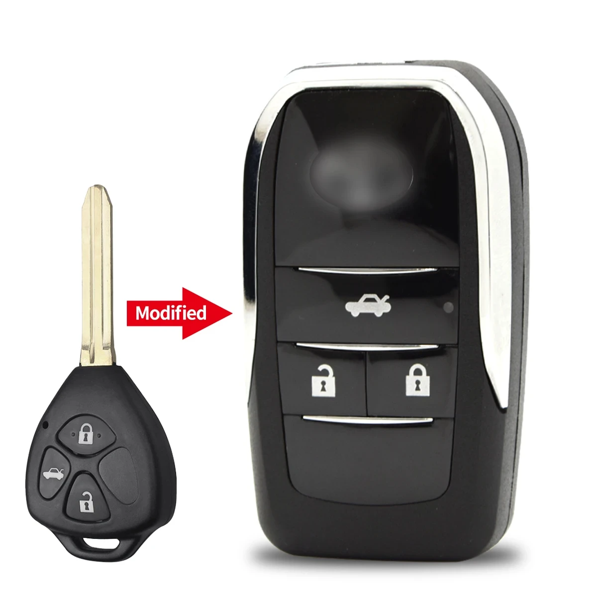 

YIQIXIN для Toyota Corolla Camry RAV4 Avlon Crown Reiz Yaris 2013-2018 модифицированный флип-чехол для дистанционного ключа автомобиля 2/3/4 кнопки