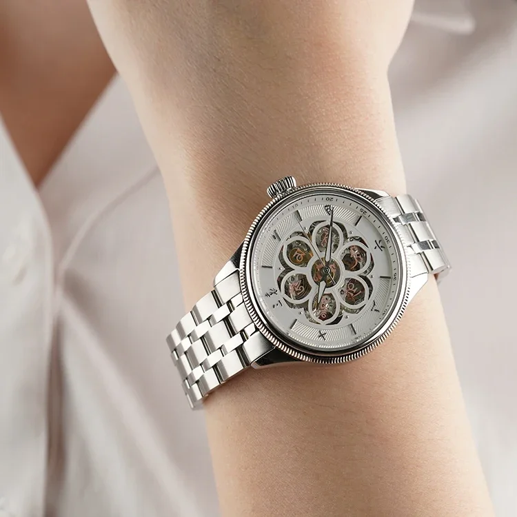 SanYuan с сапфировым стеклом роскошные деловые автоматические механические часы