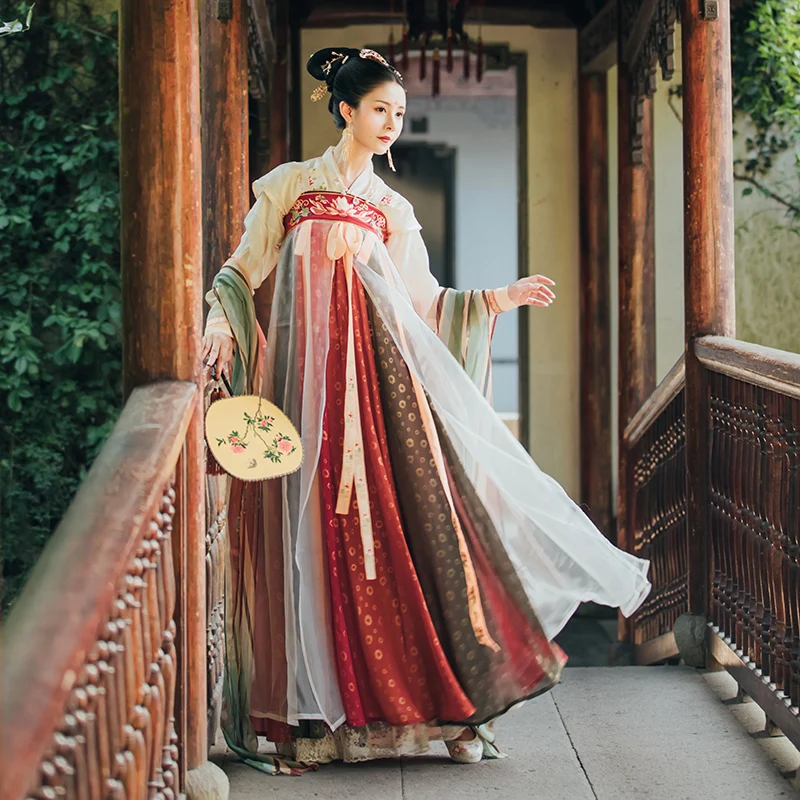 

Women Traditional Chinese Hanfu Dress Ancient Embroidery Festival Dress Elegant Dance Costume Princess Fairy Tang Dynasty Dress