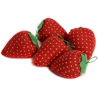 cute strawberry style pin cushion sewing craft kit pillow needles
