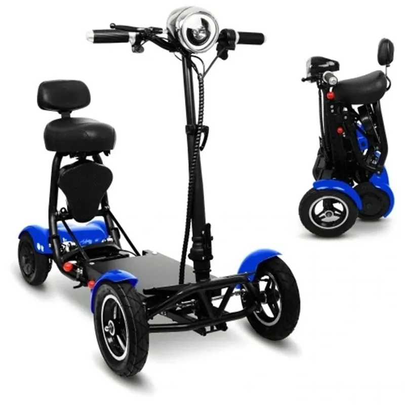 Daibot Electric Elderly Scooter 4 Wheels Electric Scooters 10 Inch 500W Foldable Electric Scooter For Disabled Blue/Black/Red