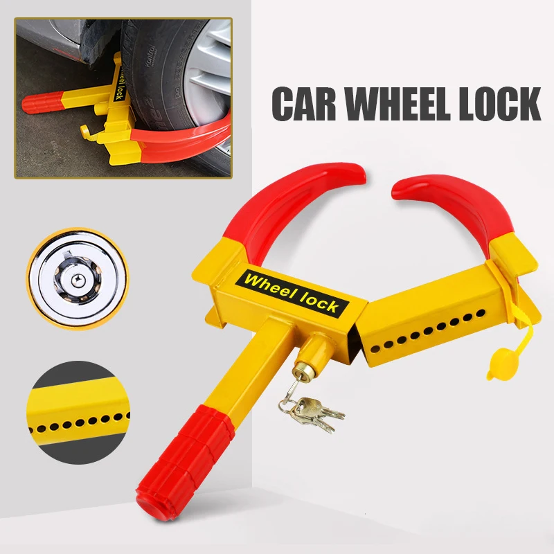 

2023Car Wheel Clamp Boot Tire Tyre Claw Anti Theft Lock For Auto Trailer Car Truck ATV RV Motorcycle Carts Boat Trailers Caravan