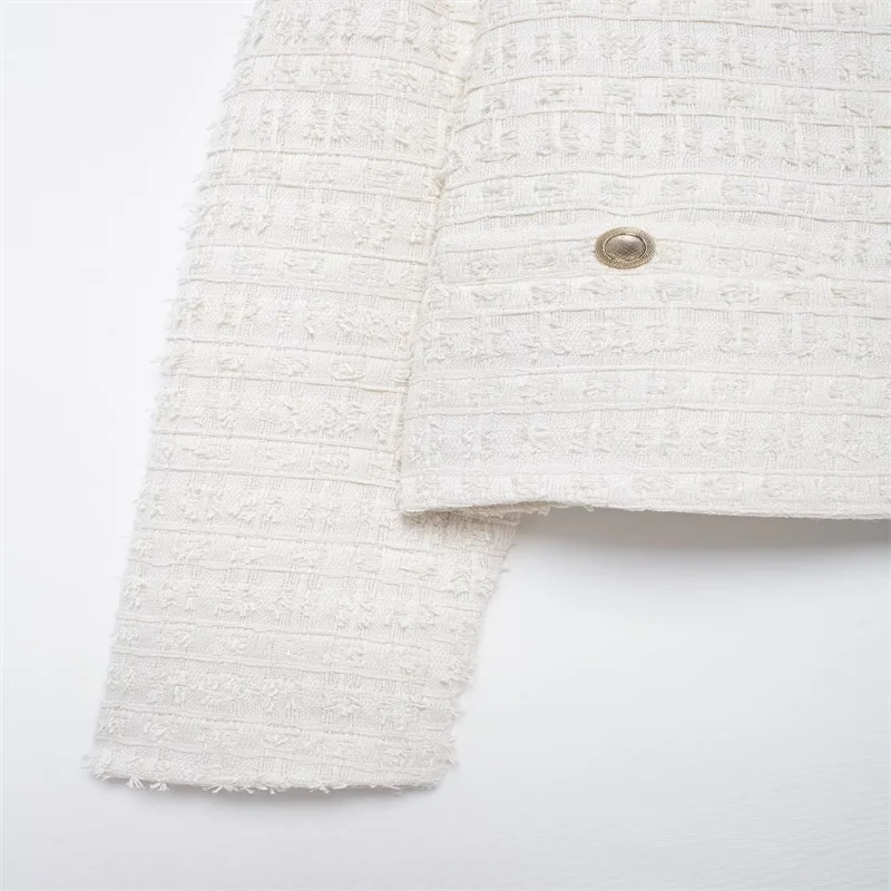 Осенний женский текстурированный Блейзер ZBZA новинка 2024 модное повседневное