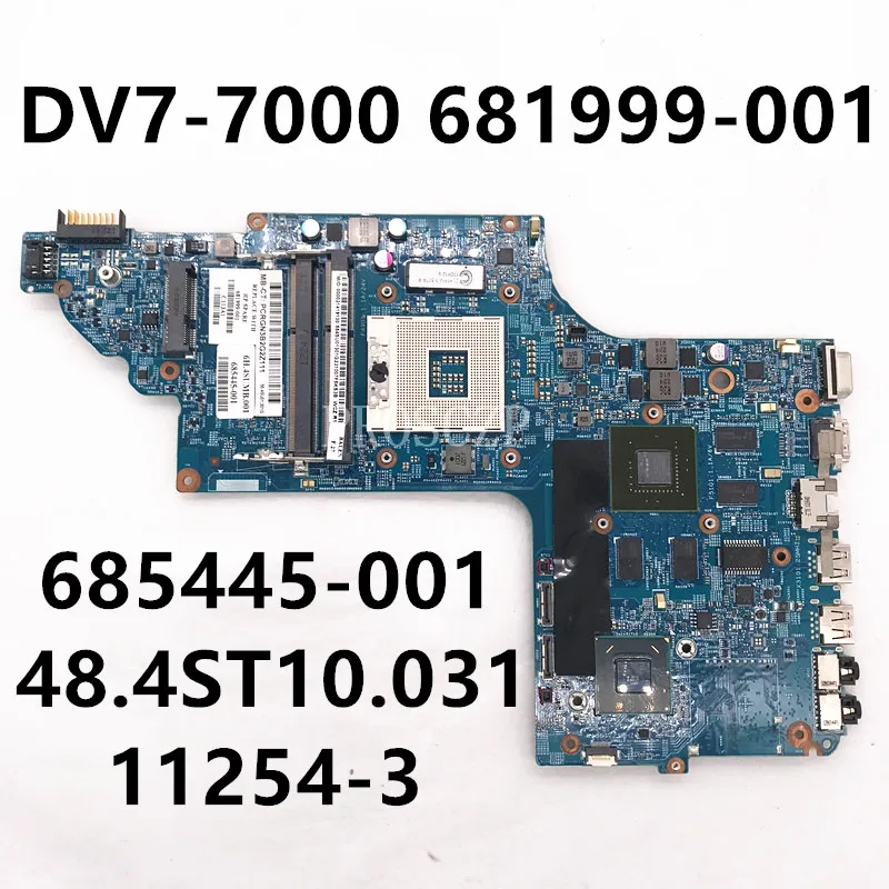 

681999-001 681999-501 685445-001 For HP DV7 DV7-7000 Laptop Motherboard 11254-3 48.4ST10.031 HM77 GT630M 1G 100% Full Tested OK