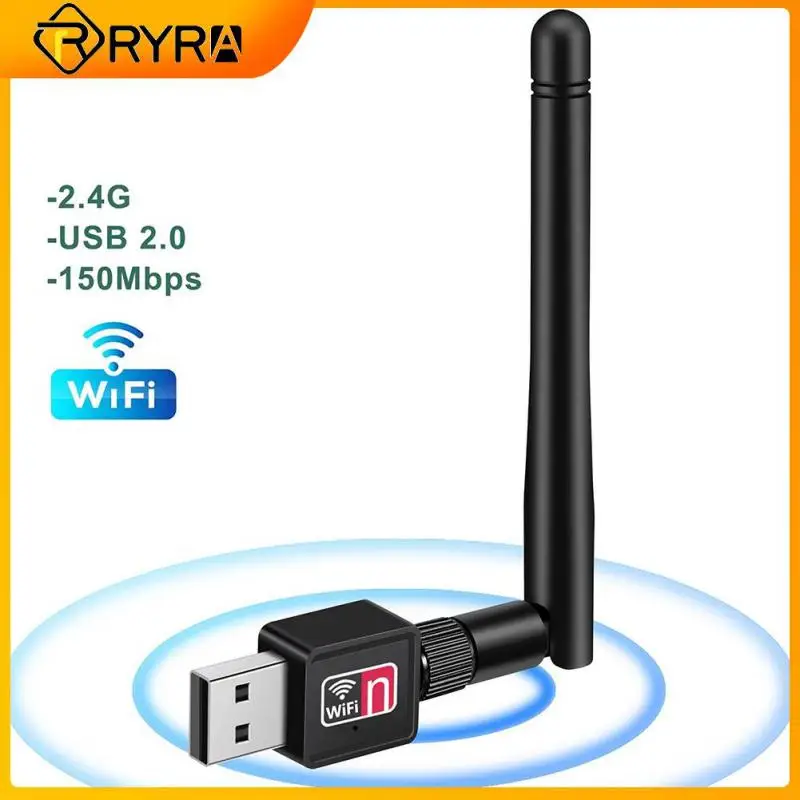 

RYRA Mini USB Wifi Adapter 802.11b/g/n Antenna 150Mbps USB Wireless Receiver Dongle Network Card Laptop TV BOX Wi-Fi Dongle