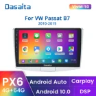 Автомагнитола Dasaita для VW Passat, мультимедийный видеоплеер на Android 11, с IPS экраном 10,2 дюйма, GPS, 4G, Wi-Fi, DSP, для VW Passat 2010-2015, Типоразмер 1 Din