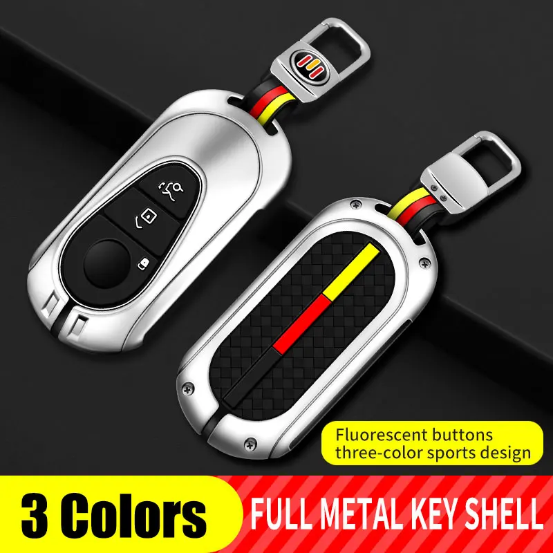 

Car Key Cover Bag Key Chain Case Remote Holder For Mercedes Benz CLS CLA GL R SLK AMG A B C S Class Aluminum Alloy Accessories