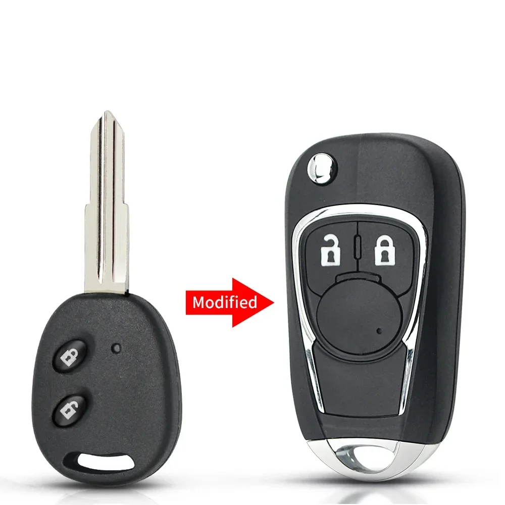 

KEYYOU для Chevrolet LOVA Sail Epica Lechi Spark модифицированный складной корпус дистанционного ключа сменный левый/правый лезвие 2 кнопки