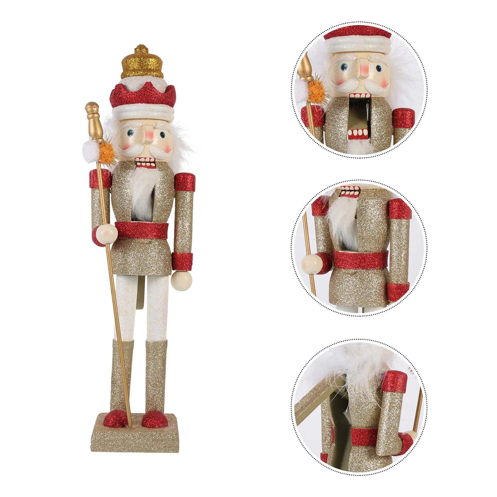 

Nutcrackerchristmas Nutcrackers Wooden Desktop Decor Wood Ornament Soldier Decorations Puppet Craft Party Table Traditional Gift
