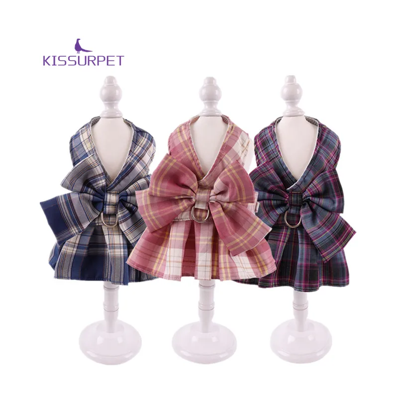 

KISSURPET бант поводок для питомца юбка Безопасность Собака Кошка Бишон Тедди жгут жилет и поводок регулируемый поводок товары для питомцев