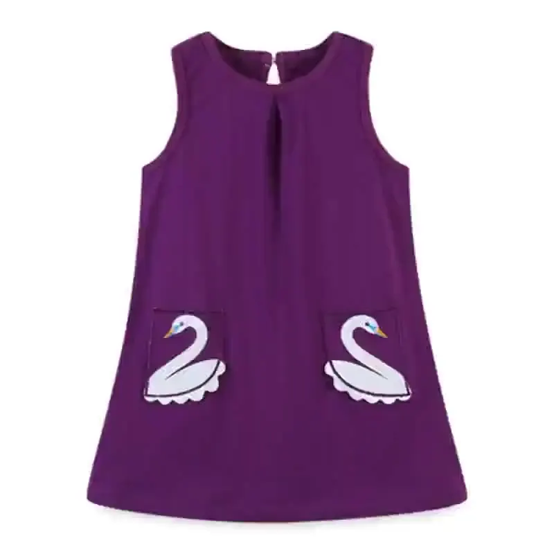 

Summer Swan Kids Girl Dress Baby Girls Cartoon Cute Dress Children Princess Dress Clothes for 3-8T