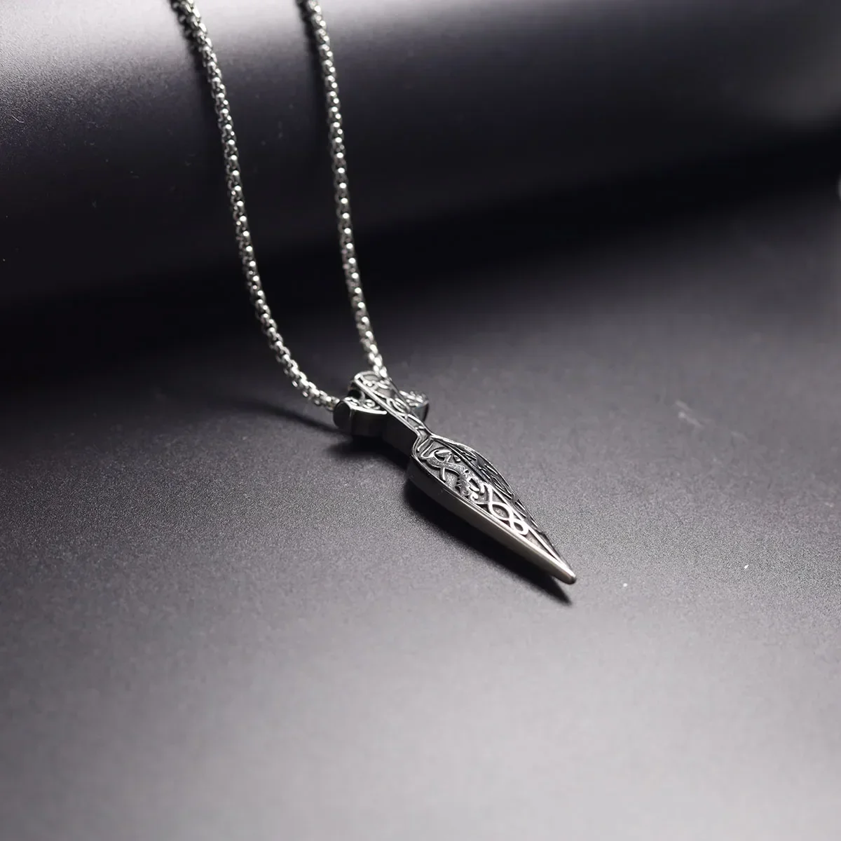 Скандинавское модное ожерелье с подвеской в виде меча викингов из нержавеющей