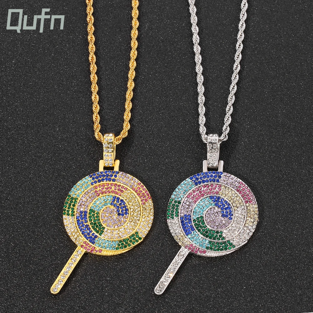 

Женское Ожерелье В Стиле Хип-хоп с разноцветными фианитами