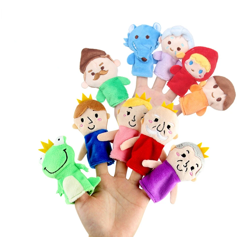 

Fun Cartoon Animal Finger Puppet Hand Educational Animal Finger Puppets Doll Children Gift Baby Plush Toys