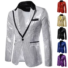 Men's suit, sequined performance dress, suit, nightclub, men's suit, host of ceremonies, studio jacket, suit (3)