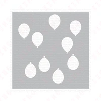 2022 balloon party layering stencil painting scrapbook decoration embossing template diy gift card handmade craft reusable molds