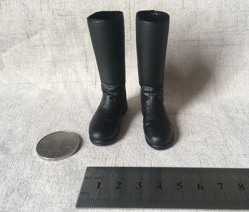 

1/6 Scale WWII German Officer Tall Combat Boots Model for 12" Action Doll Toys