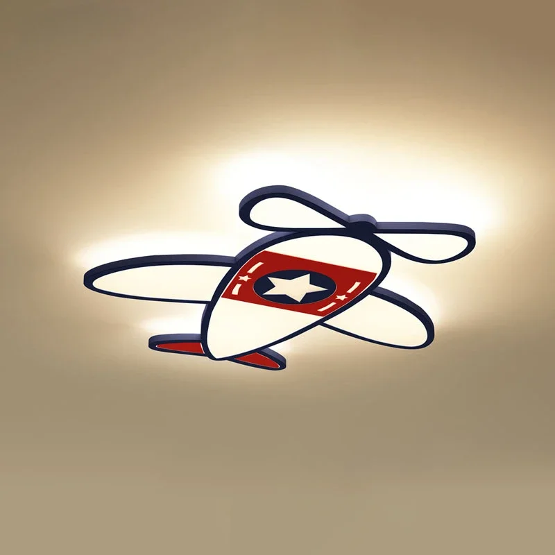 

New Modern Acrylic Airplane LED Ceiling Lights For Girl's Boy's Bedroom Study Room Lamps Indoor Deco Lighting Luminaria Fixture